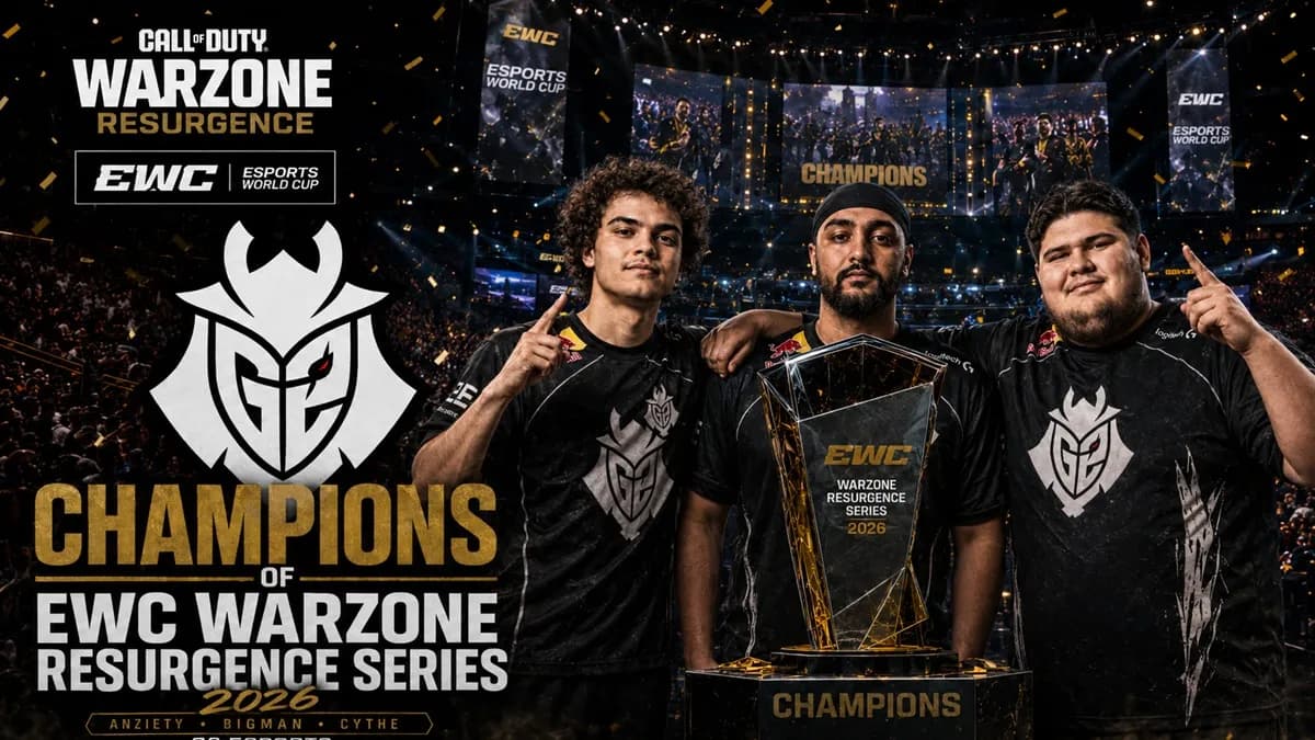 EWC 2026 Call of Duty Warzone: G2 champion, Gentle Mates performe et se place dans le top 5