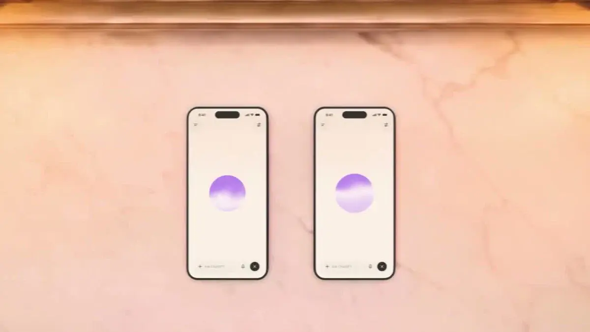 Deux téléphones affichent ChatGPT Voice dans la présentation officielle de GPT-Live-1.1 diffusée par OpenAI