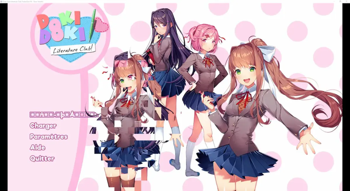 Image du trailer - DokiDoki Littérature Club Suicide, glitch