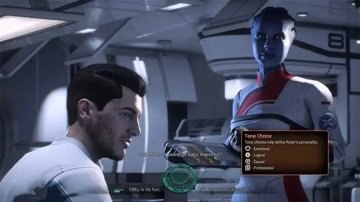 Mass Effect Andromeda - Un exemple de choix de dialogue - Bioware 2017