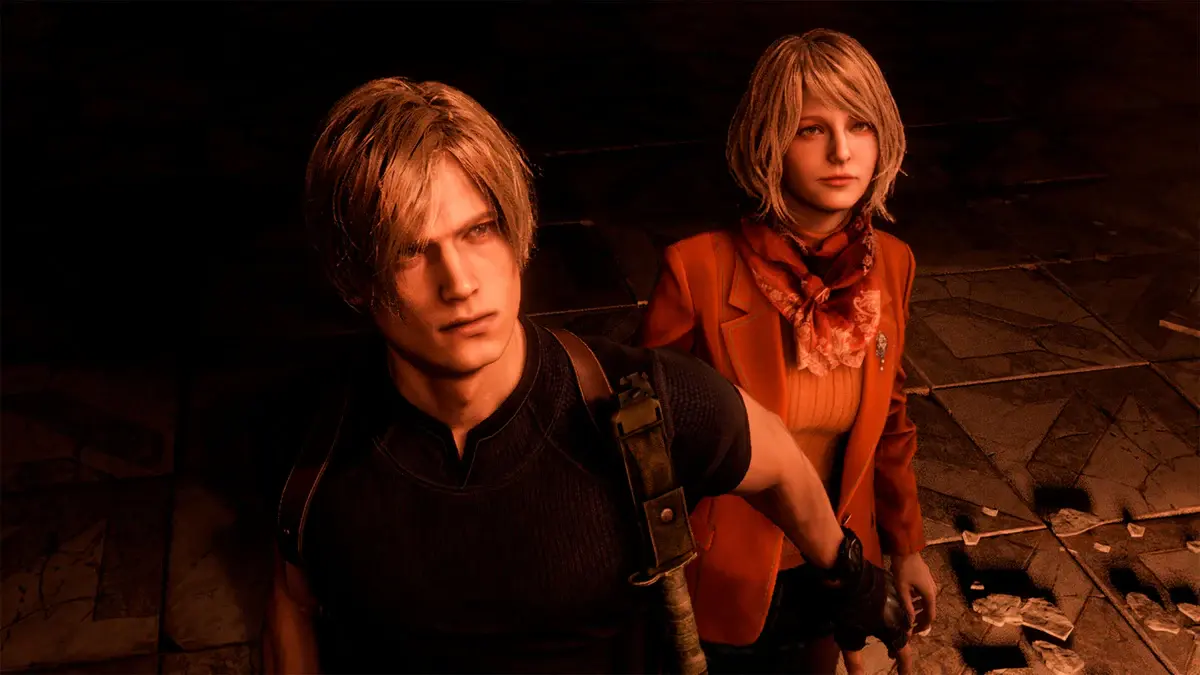Leon et Ashley dans Resident Evil 4 Gold Edition, capture officielle diffusée par Nintendo
