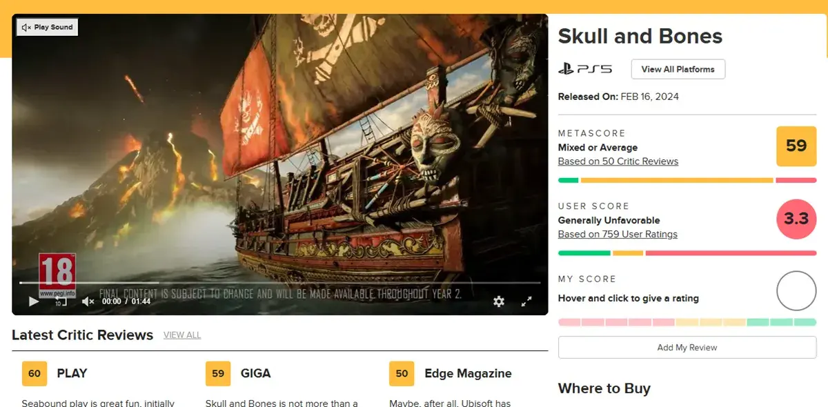 Image - Skull and Bones retour sur
