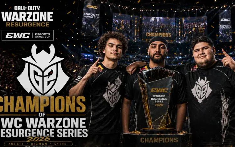 EWC 2026 Call of Duty Warzone: G2 champion, Gentle Mates performe et se place dans le top 5