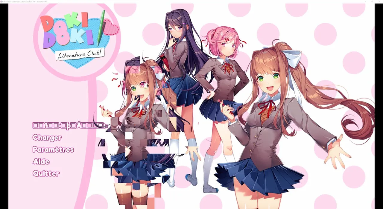 Image du trailer - DokiDoki Littérature Club Suicide, glitch
