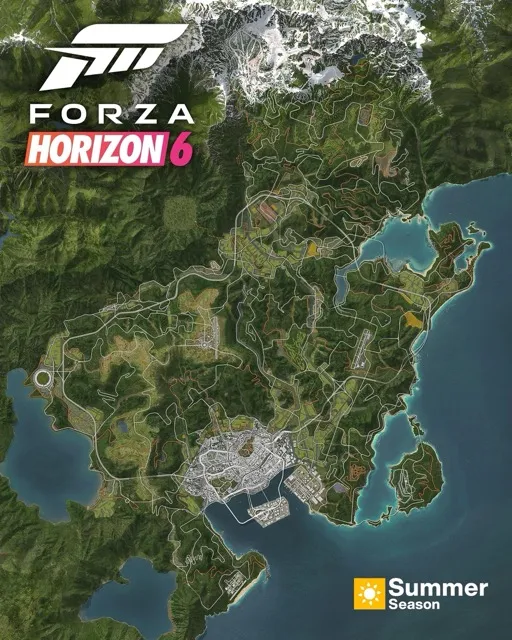 Carte - Forza Horizon dévoile carte Japon