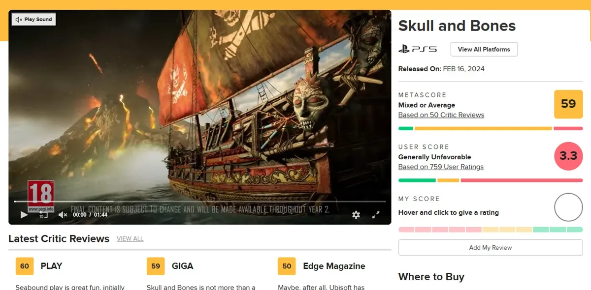 Image - Skull and Bones retour sur